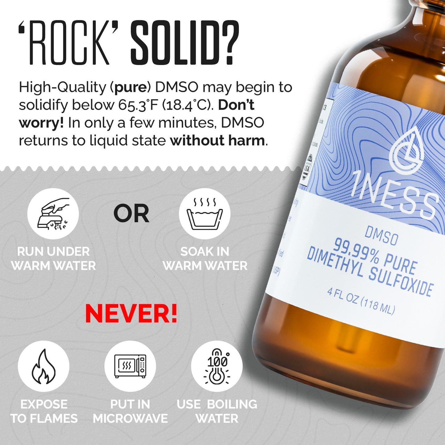 1NESS® Joint & Muscle Comfort Duo — DMSO + Organic Castor Oil Kit.