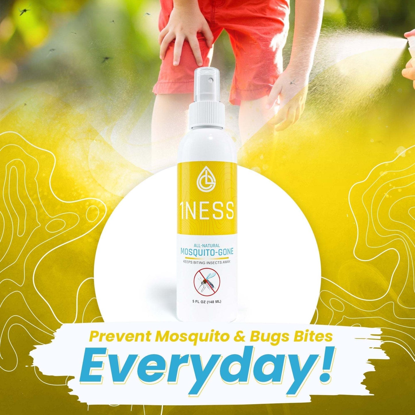 Natural insects repellent spray for all outdoor trips