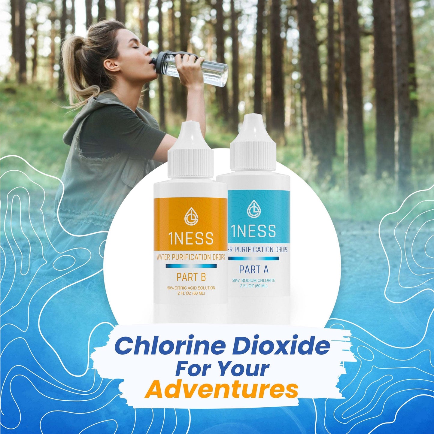 Chlorine Dioxide 2oz Water Purification Kit – safe drinking water solution