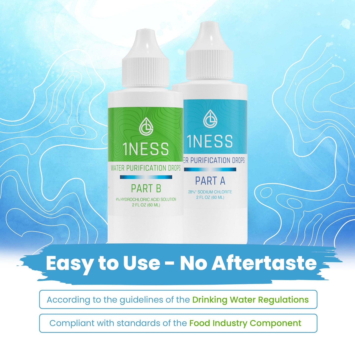 Chlorine Dioxide Water Purification Kit with 4% Hydrochloric Acid