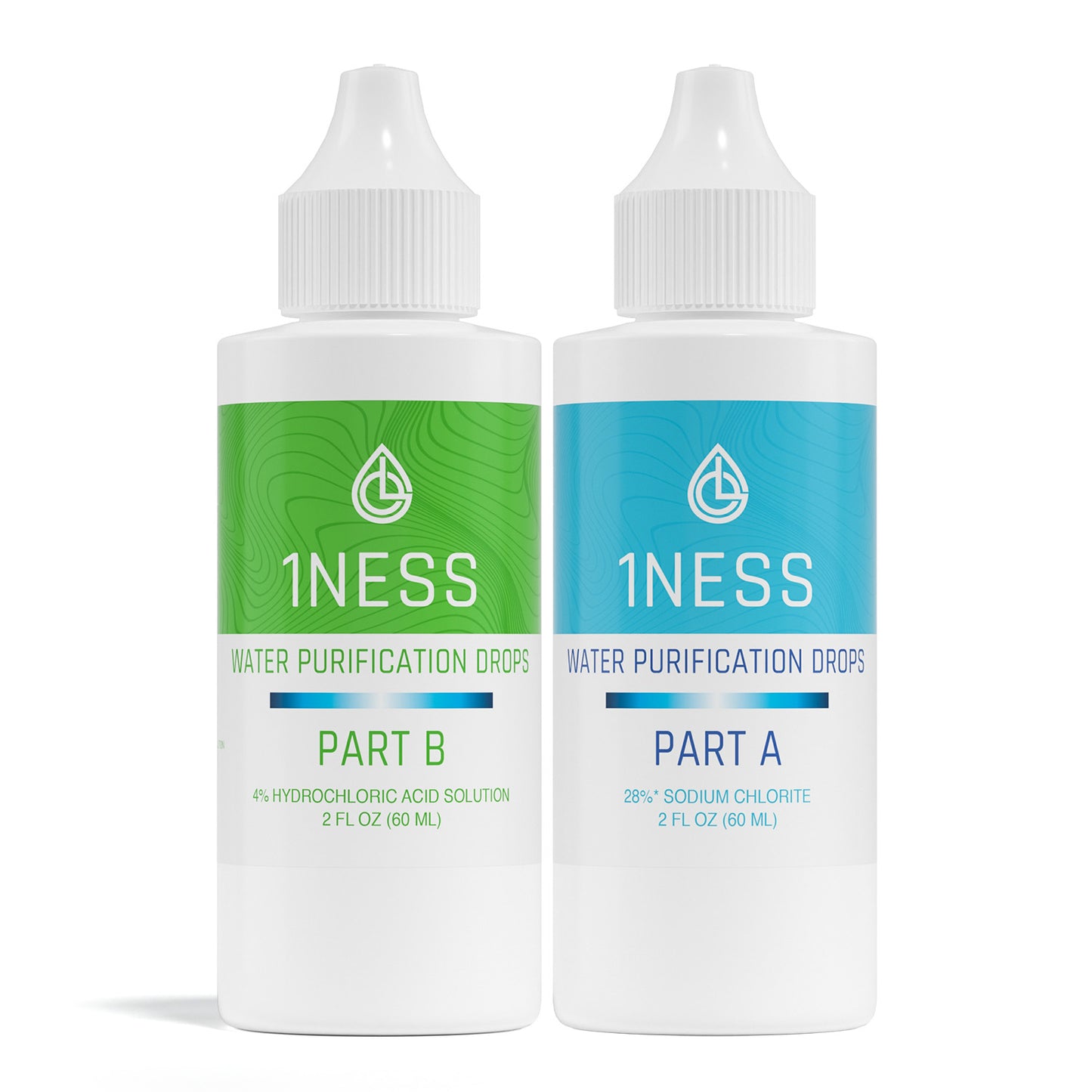 Chlorine Dioxide 2oz Water Purification Kit (Plastic Bottles W/ 4% Hydrochloric Acid Activator)