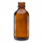 2oz complete glass bottle assembly amber tinted glass bottle