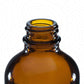4oz tinted complete glass bottle assembly with threaded neck