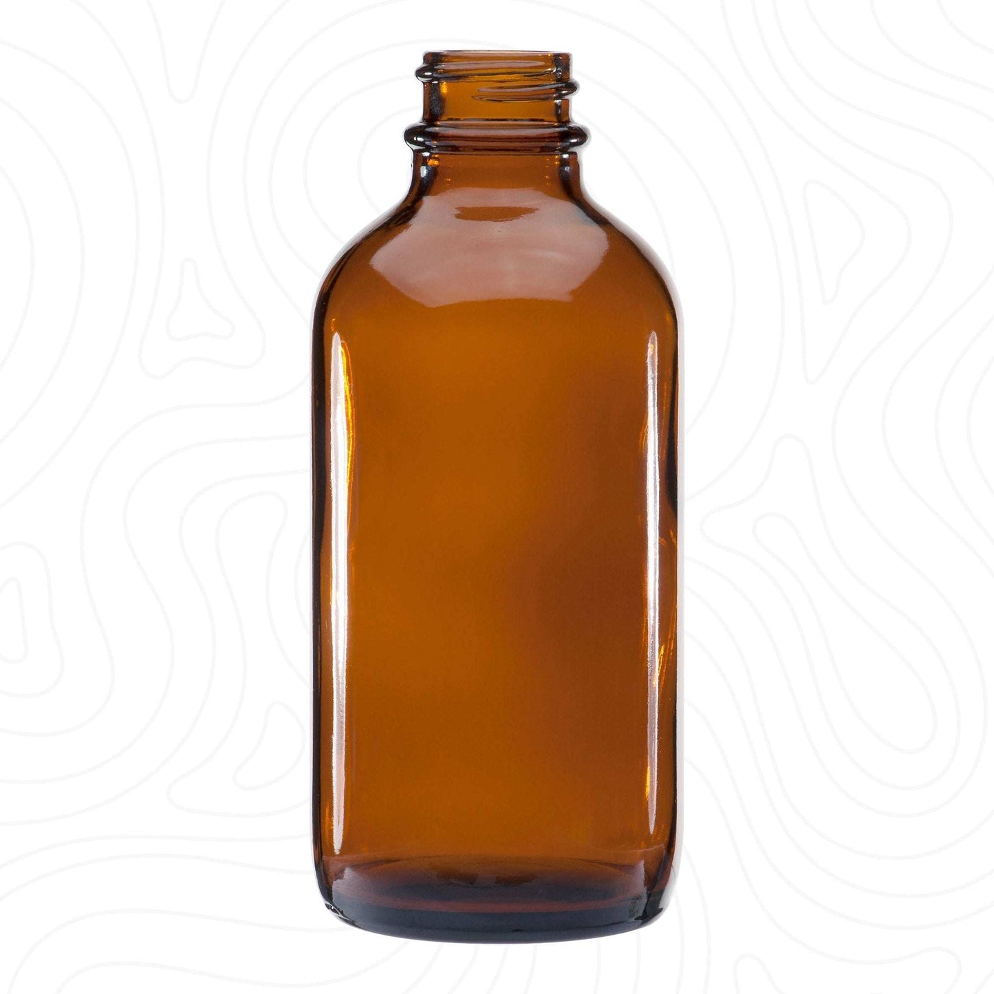 4oz tinted glass bottle complete assembly brown glass container