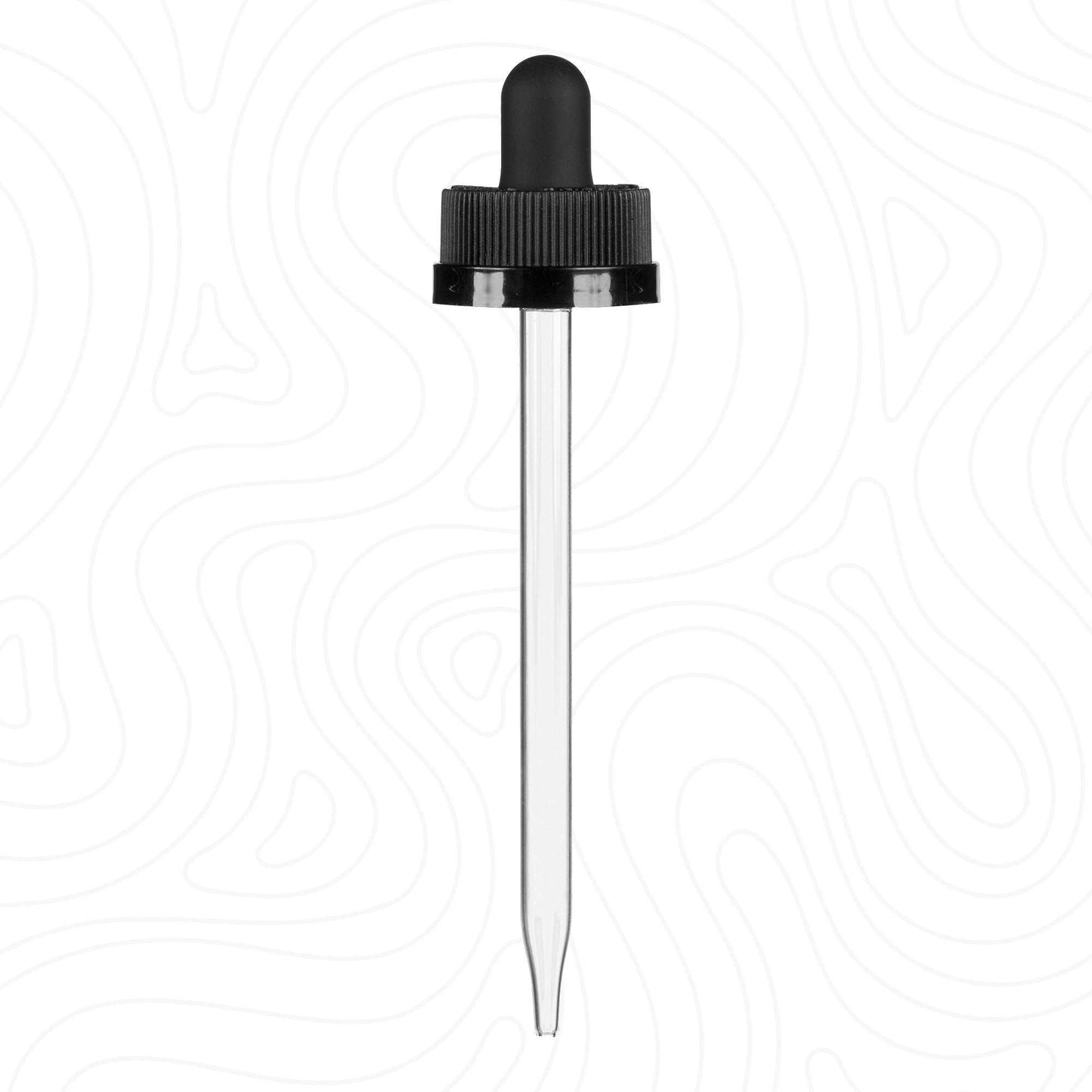 4oz complete glass bottle assembly black tinted dropper cap and pipette