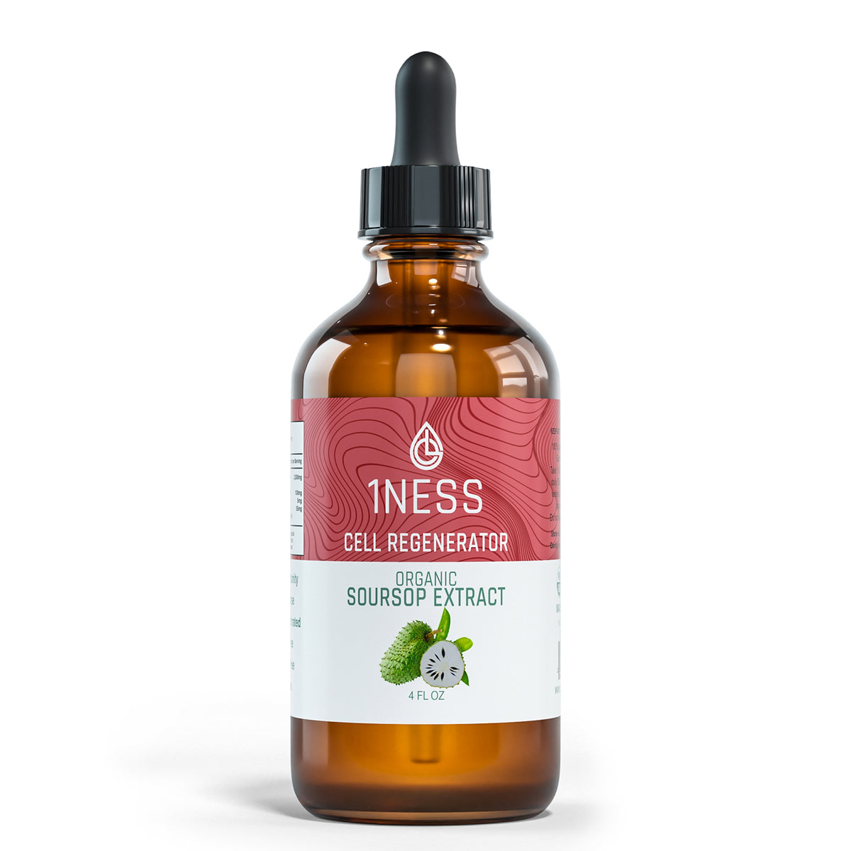 1NESS® Soursop Extract for Cell Regeneration – Graviola Fruit & Leaf Drops (4oz)