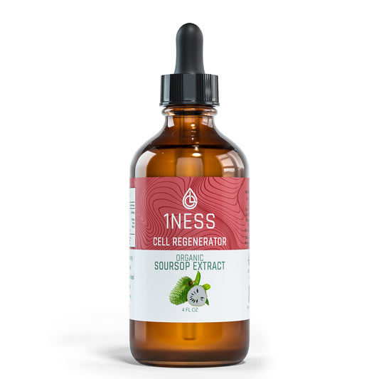 1NESS® Soursop Extract for Cell Regeneration – Graviola Fruit & Leaf Drops (4oz)