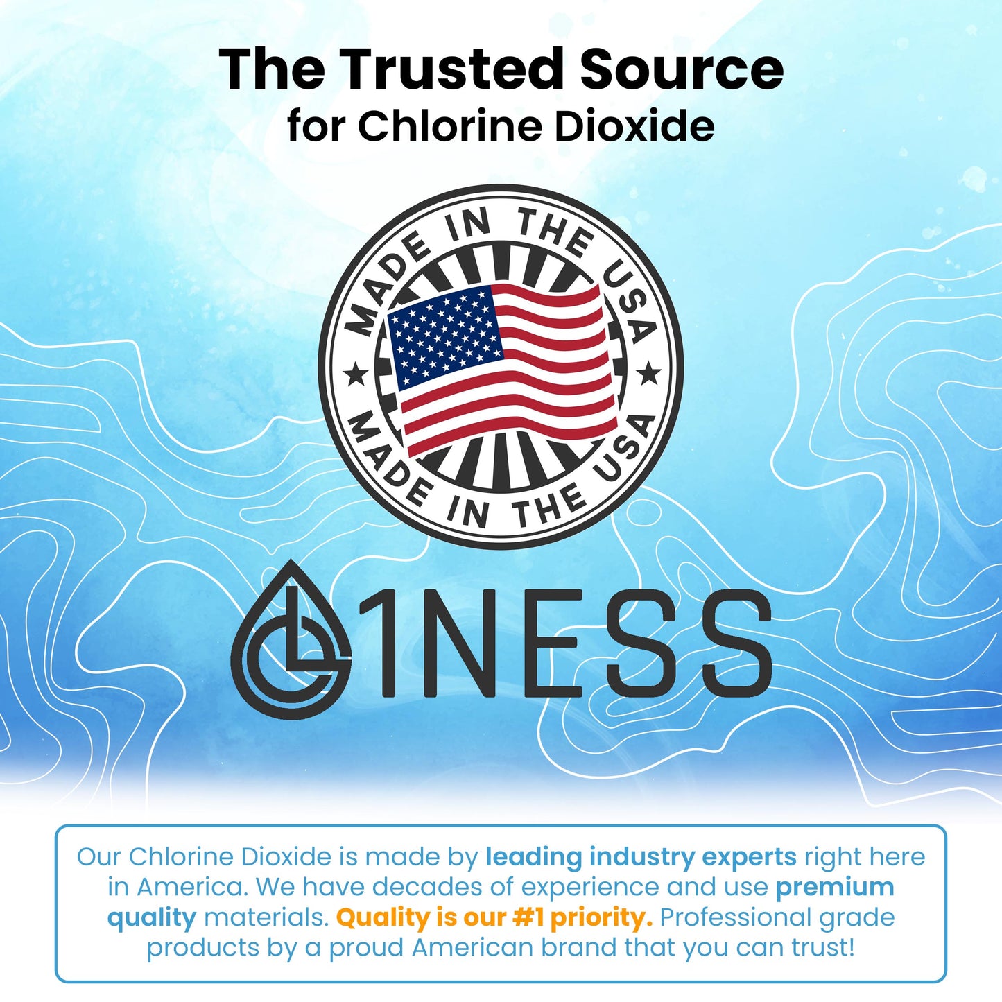 Chlorine Dioxide 2oz Water Purification Kit (Plastic Bottles W/ 50% Citric Acid Activator)