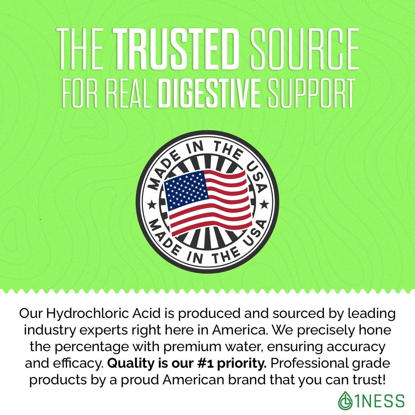 4% Hydrochloric Acid Natural Digestive Support Drops (2oz Glass)