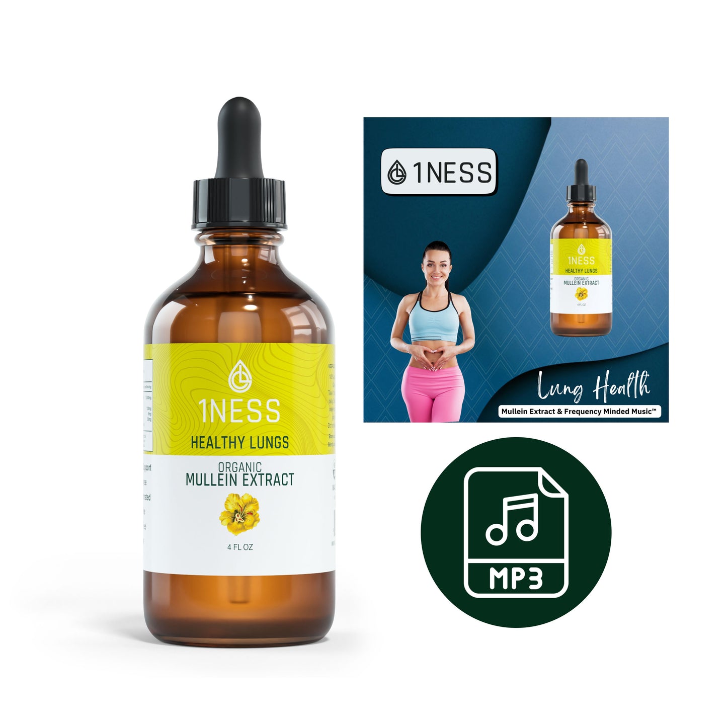 Mullein Tincture + Lung Health Frequency Album