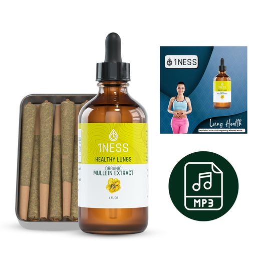 Mullein Tincture + Mullein Herbal Cigarettes + Lung Health Album