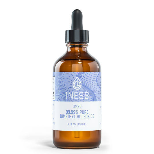 1NESS® Topical Pain Relief – 99.995% USP Grade DMSO – 4oz Glass Bottle