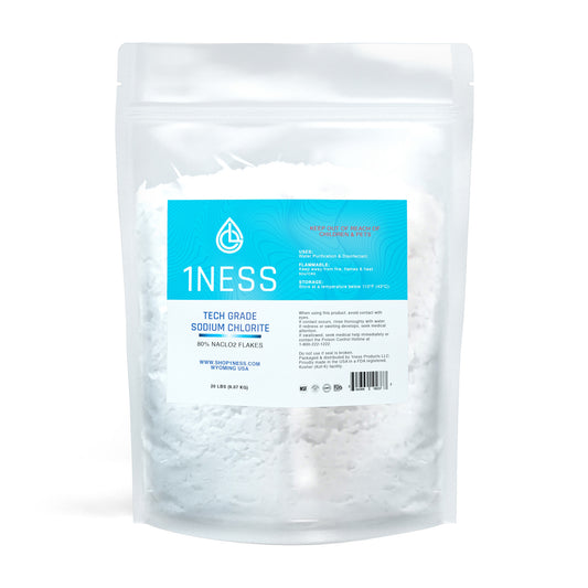Sodium Chlorite Tech Grade Flakes – 80% Concentration (20 lb Bag)