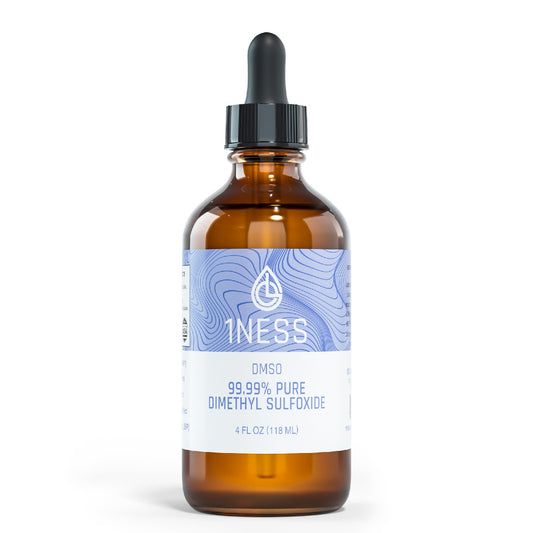1NESS® Topical Pain Relief – 99.995% USP Grade DMSO – 4oz Glass Bottle