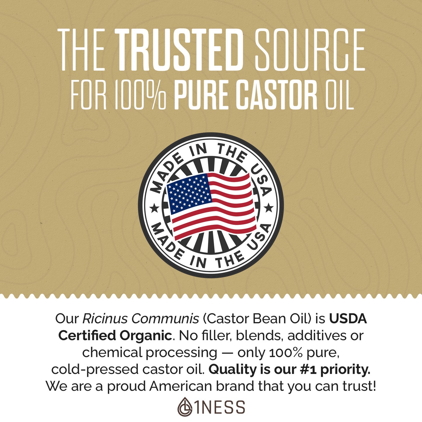 1NESS® Hexane-Free Organic Castor Oil
