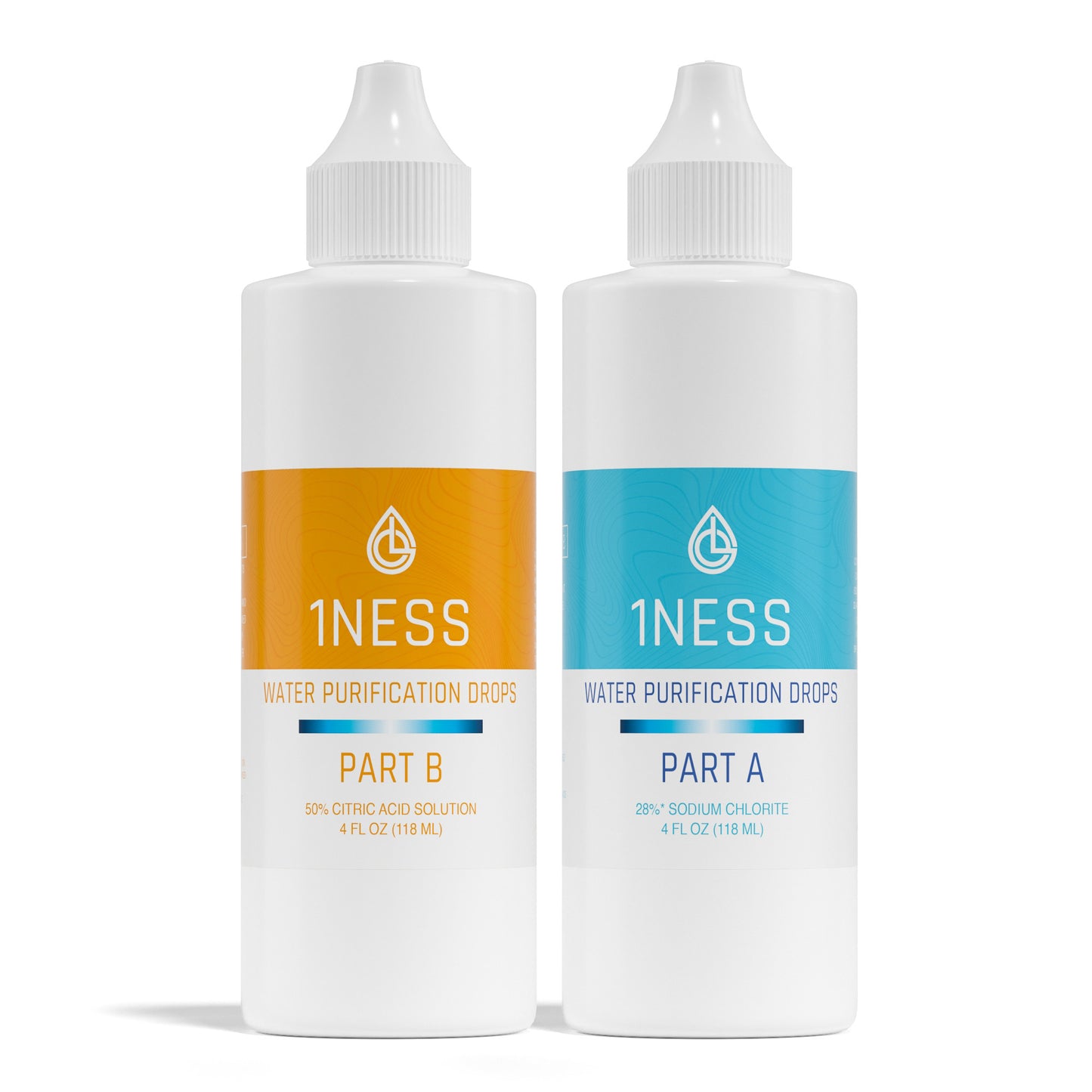 Chlorine Dioxide 4oz Water Purification Kit (Plastic Bottles W/ 50% Citric Acid Activator)